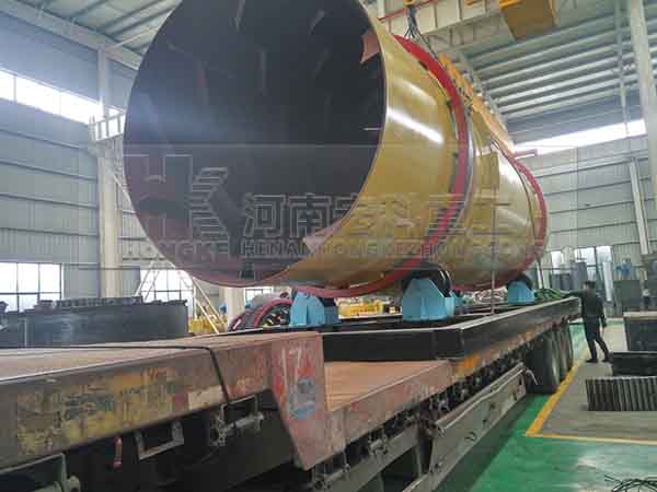 發(fā)往江西2.5x9m烘干機裝貨現場