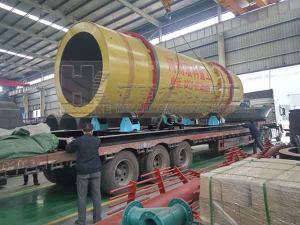 發(fā)往江西2.5x9m烘干機裝貨現場